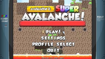 Avalanche 2: Super Avalanche Title Screen